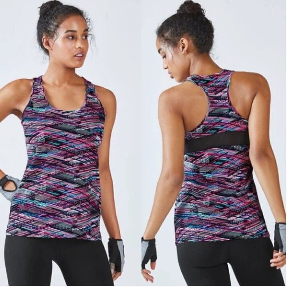 NWT Fabletics Mary Mesh Back Panel Racerback Tank Back Draft S